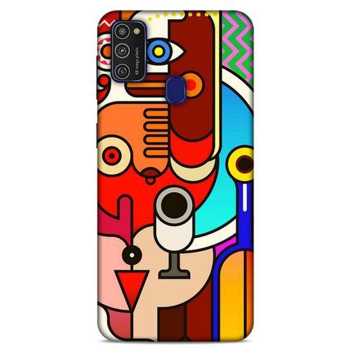 Lopard Samsung Galaxy M21 Uyumlu Kılıf Soyut Sanat (8) Desenli Baskılı Kılıf