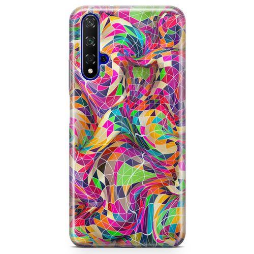 Honor View 20 Kılıf Renkli Prizmalar 3d Arka Kapak Koruma Desenli Full Koruyucu