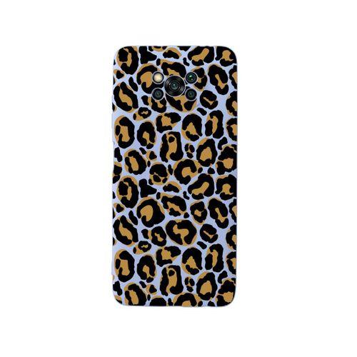 Poco X3 Leopar Premium Silikonlu Lila Telefon Kılıfı