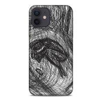 Apple iPhone 12 Kılıf Depresyon (37) Silicone Cover Sarı Lacivert