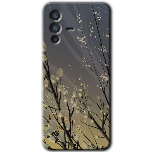 Vivo V23 5G Kılıf HD Desen Baskılı Arka Kapak - Branches Flowers