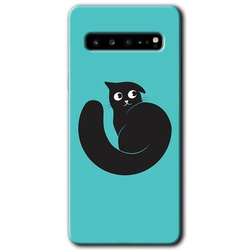 Galaxy S10 Plus Kılıf HD Desen Baskılı Arka Kapak - Cat Vector