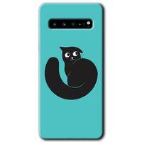 Galaxy S10 Plus Kılıf HD Desen Baskılı Arka Kapak - Cat Vector