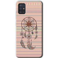 Galaxy A51 Kılıf HD Desen Baskılı Arka Kapak - Mandala Retro + Kırılmaz Cam