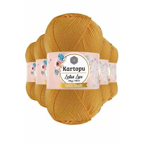 5 Adet Lotus Lux Bikini Büstiyer Bluz Simli Örgü İpi K318 Koyu Sarı