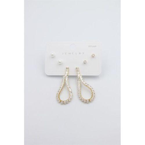 Çoklu Set Küpe - Altın