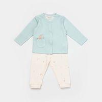 Bibaby Bibaby Biorganic Save The Seahorse Bebek Pijama Takımı 59796 Bej-Mint