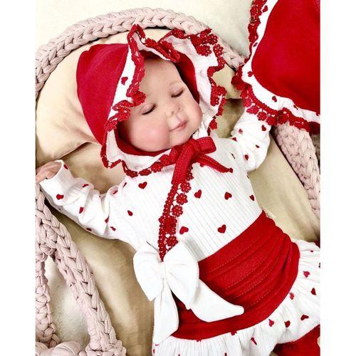 Kalp Desenli Dantel İşlemeli Hastane Çıkışı