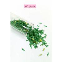 Uzun Boru Kesme Boncuk Çap 2mm Uzunluk 10 mm - 60 Gram - Yeşil - BNC295