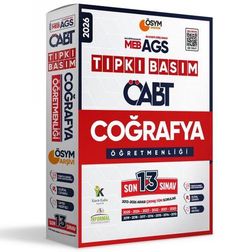 2026 MEB-AGS ÖABT Coğrafya Öğretmenliği ÖSYM Tıpkı Basım 13lü Deneme Paketi Dijital Cevaplı