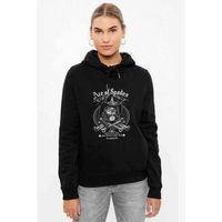 Motörhead Ace Of Spades Kurukafa Rock Baskılı Siyah Kadın Kapşonlu Sweashirt