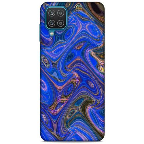 Samsung Galaxy A12 Uyumlu Kılıf Mavi Delisi (5) Koruma Kabı Mermer