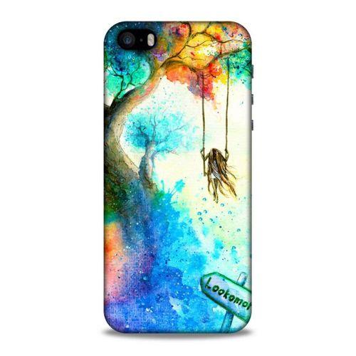 Lopard Apple iPhone SE Uyumlu Kılıf Manipülasyon ☻ (47) Crystal Flex Kılıf Baskılı