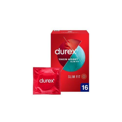 Durex Yakın Hisset Slim Fit, Ince 16'lı Prezervatif