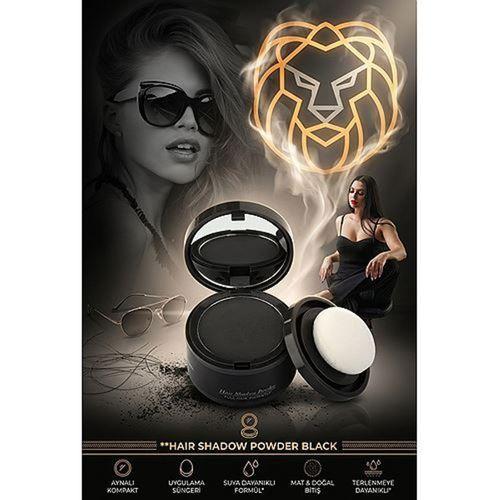 SİYAH Saç Gölgelendirme Pudrası SİYAH Dip Boyası Kapatıcı Seyreklik Gizleyici Saç Makyajı BLACK 723611