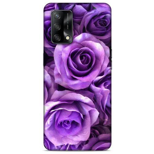 Realme 8 Pro Uyumlu Kılıf Mor Delisi (40) Fit Silikon Kılıf Büyük Güller