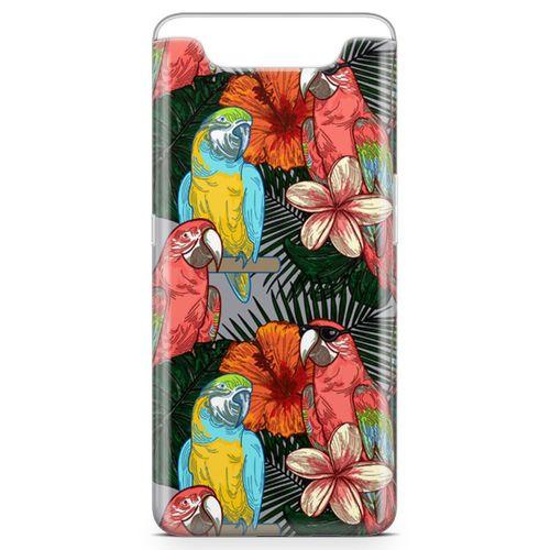 Samsung Galaxy A80 Kılıf Dost Papağanlar Arka Kapak Koruma Desenli Full Koruyucu
