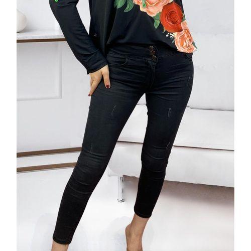 Yüksek Bel Likralı Kot Pantolon