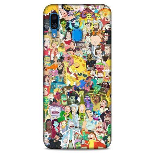 Samsung Galaxy A30 Uyumlu Kılıf Rick And Morty (36) Glitter Kılıf Cop Morty