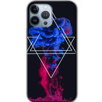 MRCİLETİSİM iPhone 13 Pro Max Kılıf Baskılı Kapak - Mekanik Duman 1 + 5D Tam Kaplayan Cam