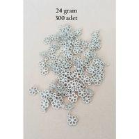 Oya Abiye Bileklik Kolye Pleksi Metalik Plastik Pul Gümüş Renk 24 gram 300 adet - BNC588