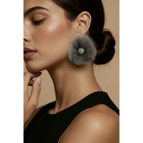 Monalisa Home İncili Peluş Figürlü Küpe