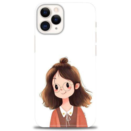 iPhone 12 Pro Max Kılıf HD Baskılı Kılıf - Tatlı Kız + Tam Ekran Koruyucu