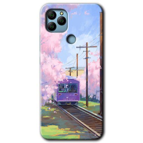 General Mobile GM 22 Kılıf HD Desen Baskılı Arka Kapak + Temperli Cam - Rails Paint