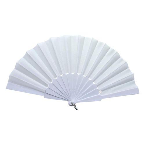 Plastik Düz Kumaş Yelpaze 12'li Beyaz