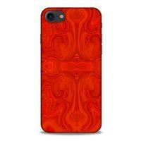Mermer Desenli (39) Tema Liquid Crystal Kılıf Falu Kırmızı Apple Iphone 8 Kılıf