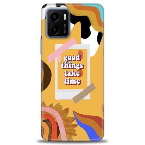 Vivo Y33S Kılıf HD Baskılı Kılıf - Take Time + Tam Ekran Koruyucu