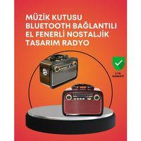 Nostaljik Radyo Görünümlü Bluetooth Hoparlör – Fm/am Yayın, Kablosuz Bağlantı, Şarj Edilebilir