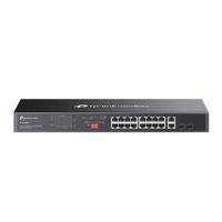 OMADA DS1018GMP, 18 Port Gigabit,  16 Port Gigabit PoE+, 250W, 4 Port Combo Gigabit SFP, Yönetilemez, Rackmount Metal Kasa Switch