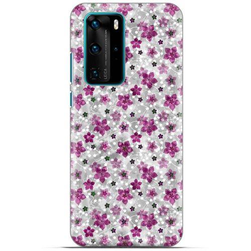 Huawei P40 Pro Uyumlu Kılıf Pembe Delisi (6) Silikon Kılıf Çiçek