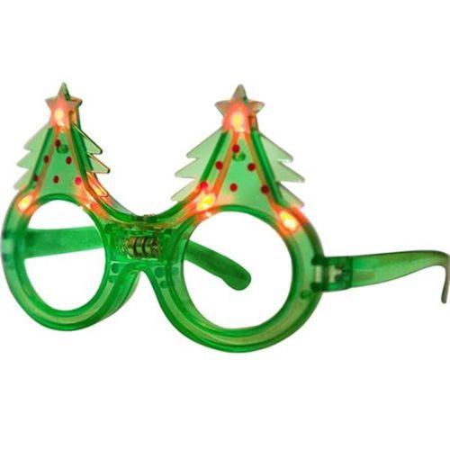 LED Işıklı Yılbaşı Çam Ağacı Gözlük - 1 Adet