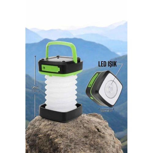 Led Lamba Kamp Lambası Hafif Taşınabilir Şarj Süreli Akordeon El Fenerli