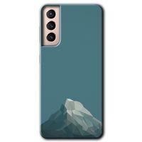 Potkal Hediye Fabrikası Samsung Galaxy S21 Kılıf HD Desen Baskılı Arka Kapak - Alone Mountain