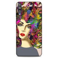 Lopard Samsung Galaxy M30 Uyumlu Kılıf Sürreal Yüzler ♀ (40) Fit Silikon Kılıf Desenli