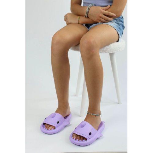 WG500 Köpekbalığı Mor Unisex Tam Ortopedik Terlik Shark Slides