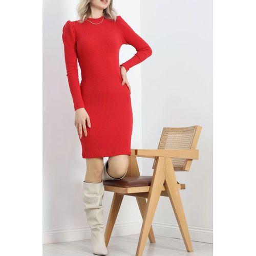 pilelistore Kaşkorse Prenses Kol Elbise  Kırmızı