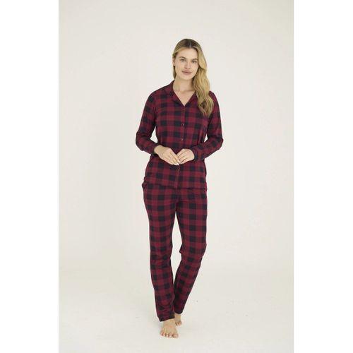 9209-k Kadın Apaj Yaka Pijama Takım