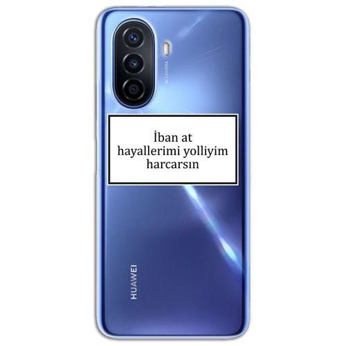 Huawei Nova Y70 Kılıf HD Yazı Baskılı Silikon Arka Kapak - Yazı 9