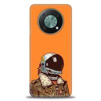 Huawei Nova Y90 Kılıf HD Baskılı Kılıf - Turuncu Astronot + Tam Ekran Koruyucu