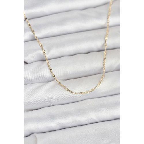 CM 14K Gold Renk Gemici Zincir Model 60 cm Kadın Kolye