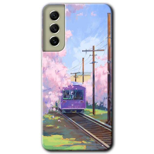 Galaxy S21 FE Kılıf HD Desen Baskılı Arka Kapak - Rails Paint + Kırılmaz Cam