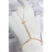 Gold Renk Pirinç Zirkon Taşlı Göz Model Şahmeran