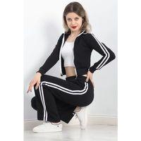 pilelistore Üç İplik İçi Tüylü Eşofman Takımı Siyah