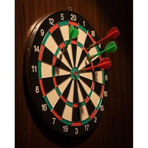 Kaliteli Ahşap 15 İnç Dart Tahtası Kolay Montajlı 4 Ok