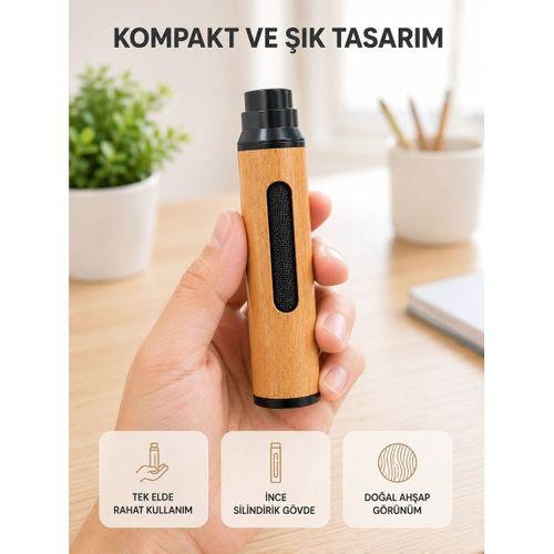 Taşınabilir Dumansız Mini Küllük Ahşap Görünümlü 3 Farklı Uçlu Kompakt Tasarım