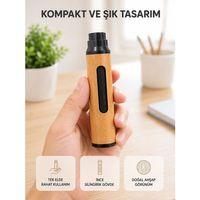 Taşınabilir Dumansız Mini Küllük Ahşap Görünümlü 3 Farklı Uçlu Kompakt Tasarım